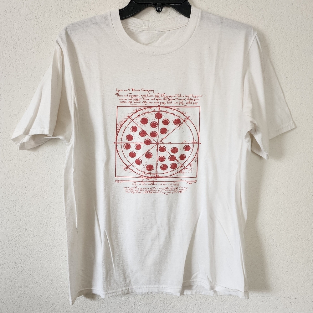 White Shirt-Red Pizza Graphic As Seen On Spiderman In Captin America Civil War